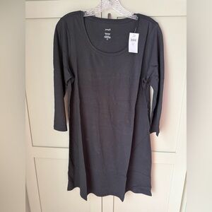 NWT Pure Jill by J.Jill Black Ballet-Sleeve Tunic SZ MT